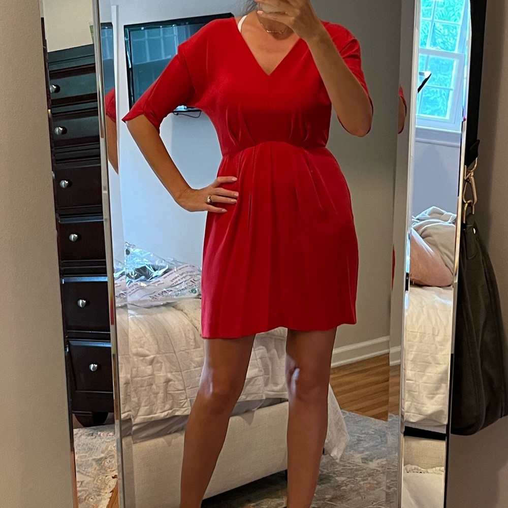 Silk mini Milly red dress (2)